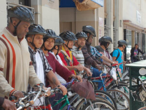 recipients of low cost bicycles from Cycles of Change