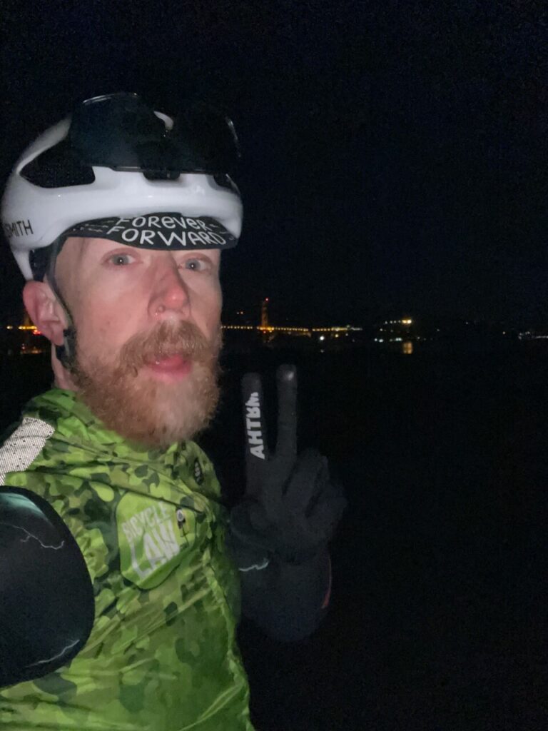 Qualifying for Paris-Brest-Paris Finishing Selfie