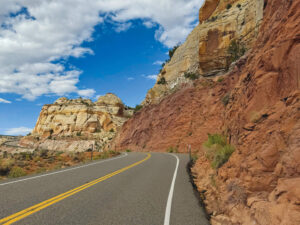 the road up Boulder Mountain in Utah